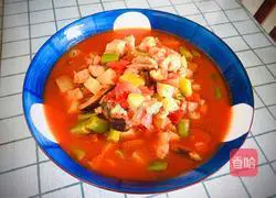 Illustration of how to make noodles with chicken, shiitake mushrooms and diced potatoes 11