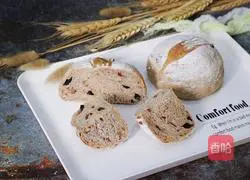 Illustration of how to make banana, walnut and rye soft european 16