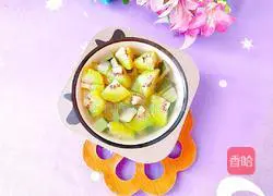 Illustration of how to make sweet kiwi and winter melon rind soup 10