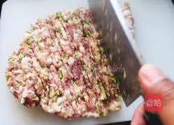 Illustration of how to make big meat dumplings with chives and moss 3