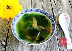 Illustration of how to make pork liver and spinach soup 8