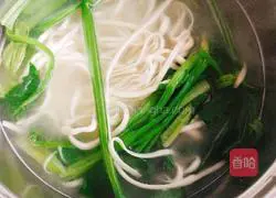 Illustration of how to make spinach and chicken noodles 2