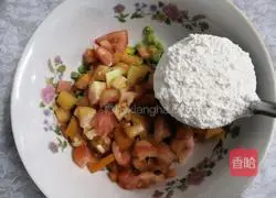 Illustration of how to make pastoral vegetable pancakes 9