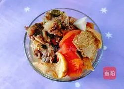 Wild Green Illustration of making beef bone soup with mushrooms 14