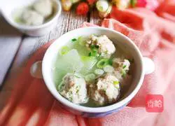 Winter Melon Meatball Soup Recipe Illustration 1