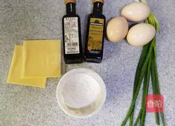 Illustration of how to make cheese and egg burger 1