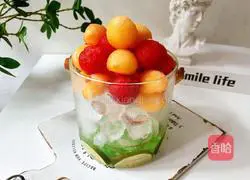 Illustration of how to make fruit tea bubble drinks 7