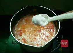Illustration of how to make tomato and egg soup udon noodles 9