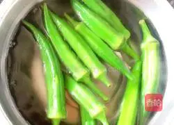 Illustration of how to make cold okra 12
