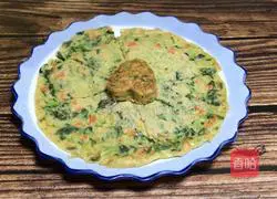 Illustration of how to make mustard sprout egg pancake 8