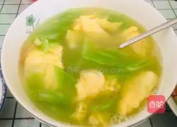 Illustration of how to make green bamboo shoots and omelette soup 7