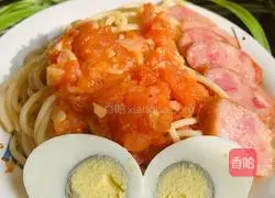 Illustration of how to make volcanic stone sausage pasta 9