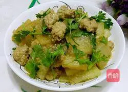 Illustration of how to make meatballs stuffed with winter melon 13