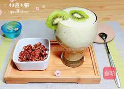 Illustration of how to make kiwi bean milkshake 11