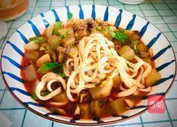 Illustration of how to make mutton noodles 15