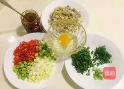 Illustration of how to make fried steamed buns with Xiangha beef sauce 7