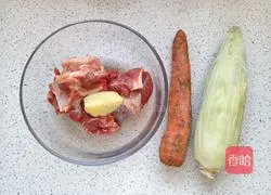 Carrot and corn bones Illustration of how to make soup 2