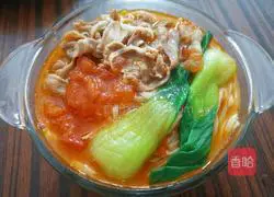 Illustration of how to make tomato fat beef noodles 8