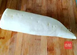 Illustration of how to make white radish stewed with large bones 9