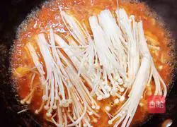 Tomato Enoki Mushroom Soup Recipe Illustration 12