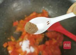 Illustration of how to make tomato and egg pancakes 11