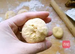 Illustration of how to make bean paste and pumpkin buns 10