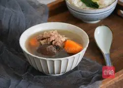 Illustration of carrot and mushroom bone soup 9