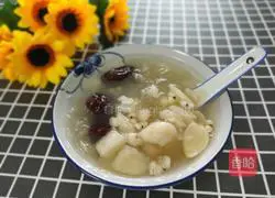 Illustration of making white fungus and sweet pear soup 7