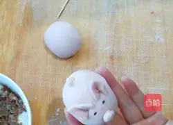 Illustration of how to make piglet fresh meat buns 11