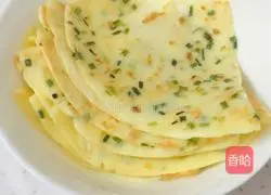 Illustration of how to make green onion and egg pancakes 6