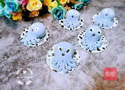 Illustration of how to make octopus bean paste buns 15