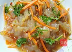 Illustration of how to make spicy and sour jellyfish shreds 9