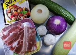 Fried Illustration of how to make soy noodles 1