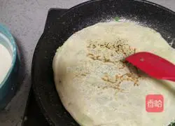 Illustration of how to make leek and egg pancakes 14