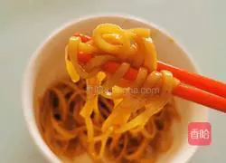 Illustration of Homemade Scallion Noodles 11