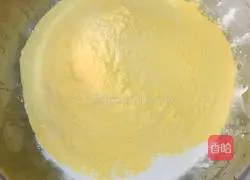 Illustration of corn flour cake making 1