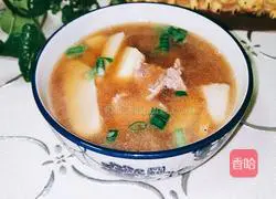 Illustration of how to make taro meat soup 7