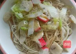 Illustration of how to make noodles with scallion oil 10