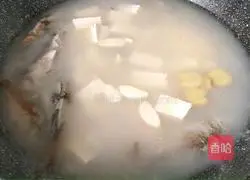 Illustration of how to make wild crucian carp old tofu soup 8