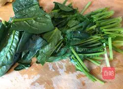 Spinach Pork liver soup recipe 1