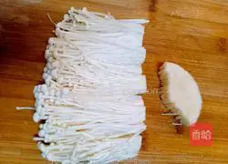 Illustration of how to make cold enoki mushrooms 1