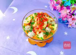 Tomato Egg Meatball Soup Recipe Illustration 23