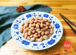 Illustration of making soy sauce, star anise and peanut kernels 14