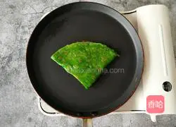 Spinach Egg Pancake Recipe Illustration 12
