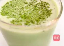 Illustration of how to make matcha milk tea 8