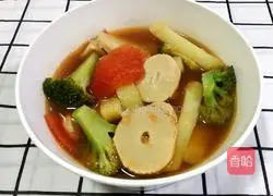 Illustration of how to make potato and salty bamboo shoot soup 14