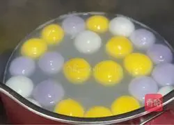 Illustration of how to make matcha milk glutinous rice balls 4