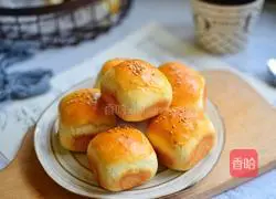 Illustration of how to make bean paste snack buns 9