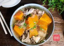 Illustration of how to make pumpkin stewed spine 10