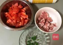 Illustration of how to make tomato meat sauce noodle soup 2